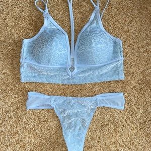 VS PINK Velvet Bra and Panty Set